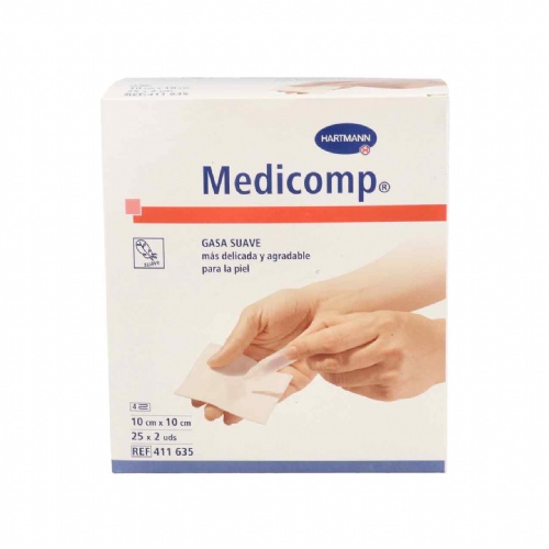 Medicomp compresas non woven - aposito esteril (10 x 10 cm 25 sobres 2 u)