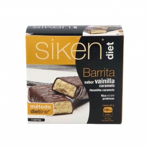 Siken diet barrita vainilla caramelo (5 barritas 36 g)