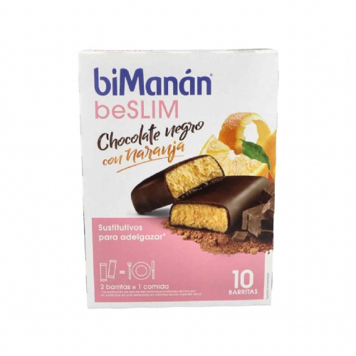 Bimanan sustitutivo  10 barritas 31 g sabor chocolate naranja