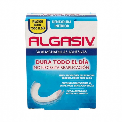 Algasiv - almohadillas adhesivas protesis (30 u inferior)