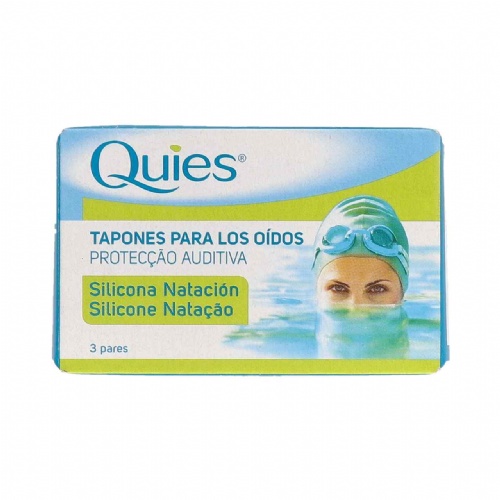 Tapones oidos silicona natacion - quies (6 unidades estandar)