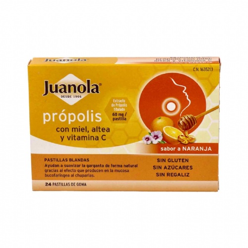 Juanola propolis pastillas naranja (24 pastillas)