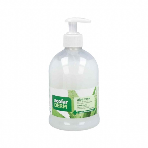 Acofarderm jabon de manos aloe vera (dosificador 500 ml)