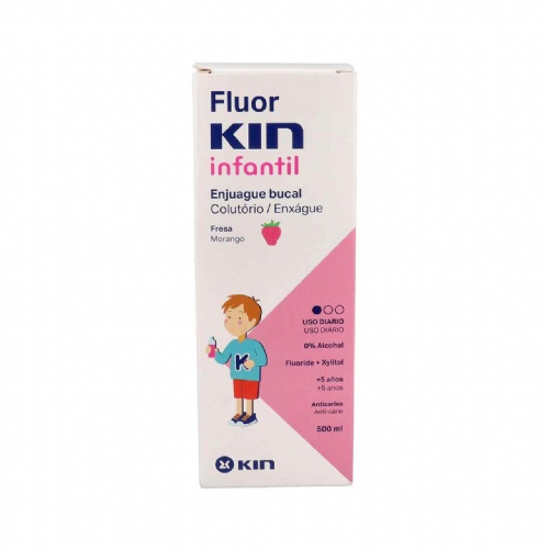 Fluor kin infantil enjuague bucal (fresa 500 ml)