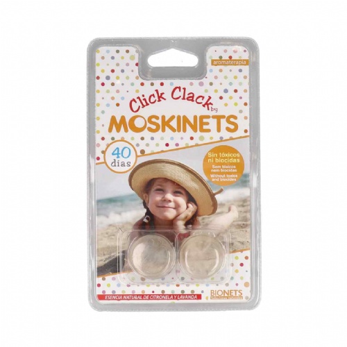 Moskinets click clack pulsera (recambio 3 pastillas)