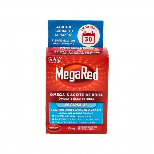 Megared 500 omega 3 aceite de krill (60 capsulas)