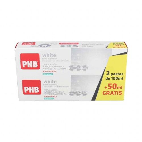 Phb white duplo pasta dentifrica (100 ml 2 tubos)