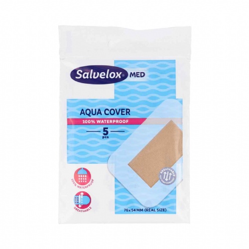 Salvelox med aqua cover - aposito adhesivo (5 apositos 76 mm x 54 mm)