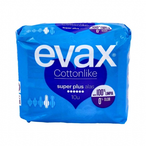 Compresas higienicas femeninas - evax cottonlike (superplus 10 compresas)