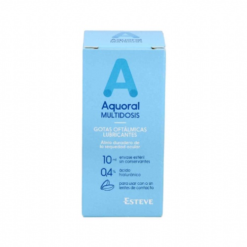 Aquoral gotas humectantes c/ a hialuronico 0.4% - gotas oftalmicas lubricantes esteriles (multidosis