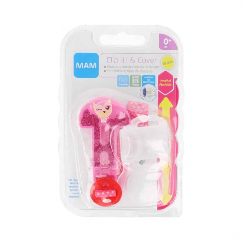 Broche cadenita de chupete - mam clip it! & cover (broche con proteccion)