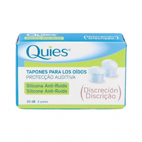 Tapones oidos silicona antiruido - quies (6 unidades)