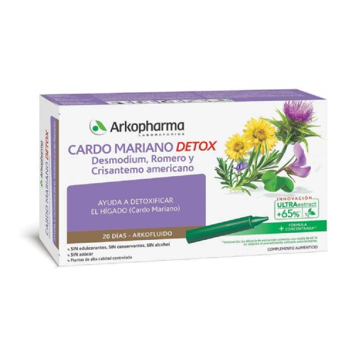 Cardo mariano detox arkopharma (20 ampollas 15 ml)