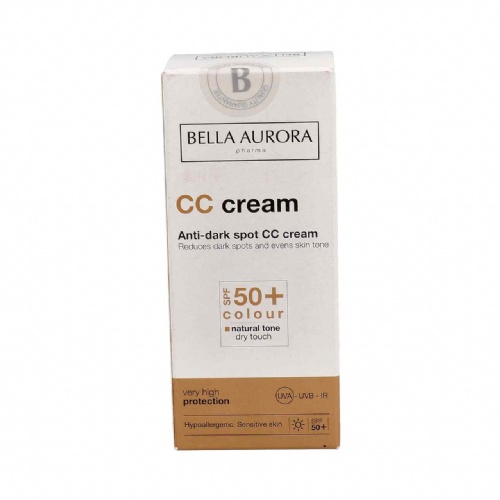 Bella aurora protect crema color antimanchas spf50+ - peil sensible (1 envase 30 ml)