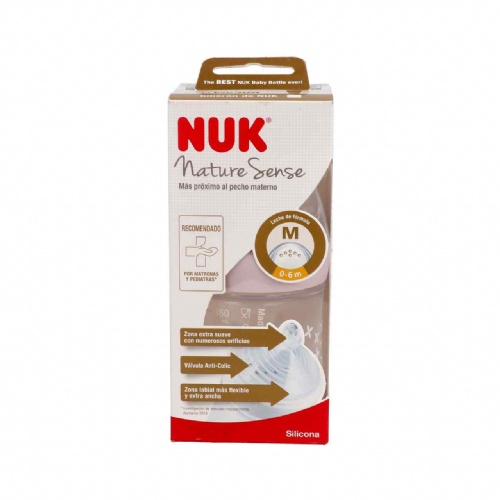 Biberon pp silicona - nuk nature sense (1m 150 ml)