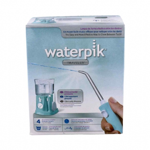 Irrigador bucal electrico - waterpik wp- 300 traveler con adaptador (viajes blue)