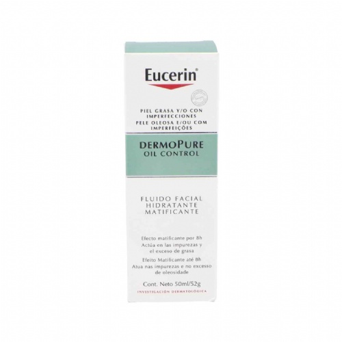 Eucerin dermopure oil control - fluido facial hidratante matificante (1 envase 50 ml)