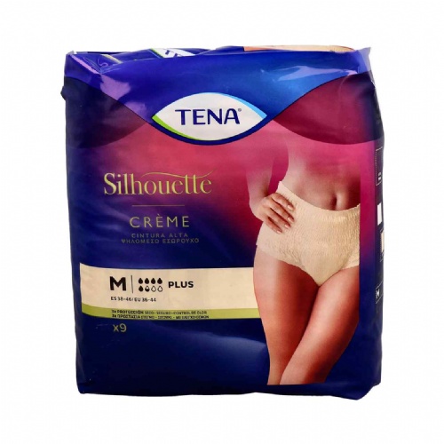 Absorbente incontinencia orina dia anatomico - tena silhouette braga cintura alta crema (8 unidades 