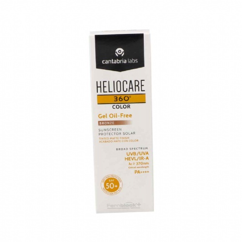 Heliocare 360º spf 50+ color gel oil-free - protector solar (1 envase 50 ml color bronze)