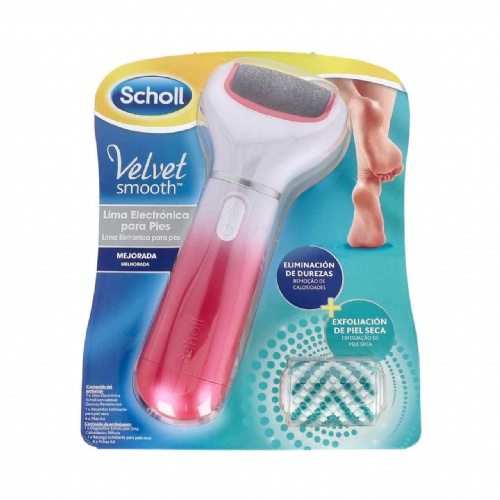 Scholl velvet smooth - lima electronica con recambio exfoliante (rosa)