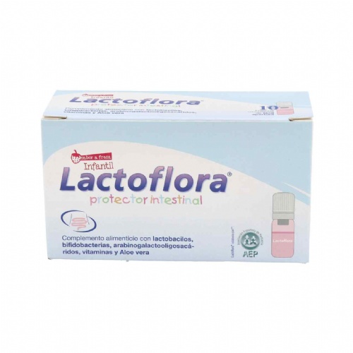 Lactoflora protector intestinal infantil (10 viales sabor fresa)