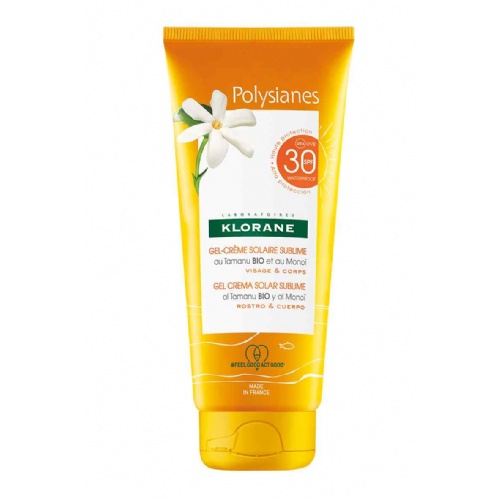 Klorane polysianes crema solar sublime spf 50+ rostro (1 envase 50 ml)