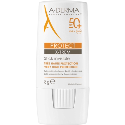 A-derma protect x-trem stick invisible spf 50+ muy alta proteccion (1 envase 8 g)