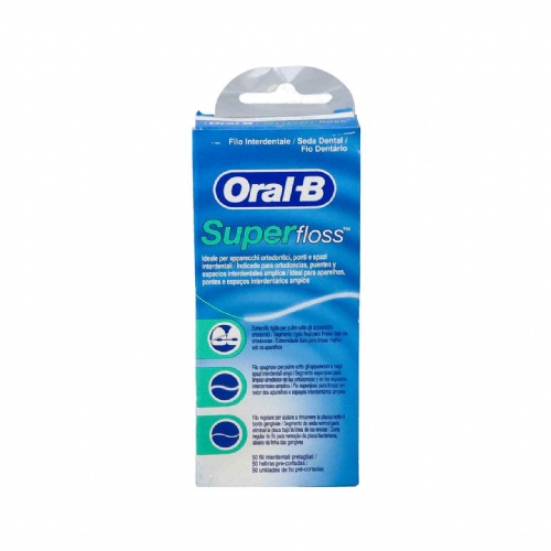 Oral-b superfloss - seda dental (menta 50 u)