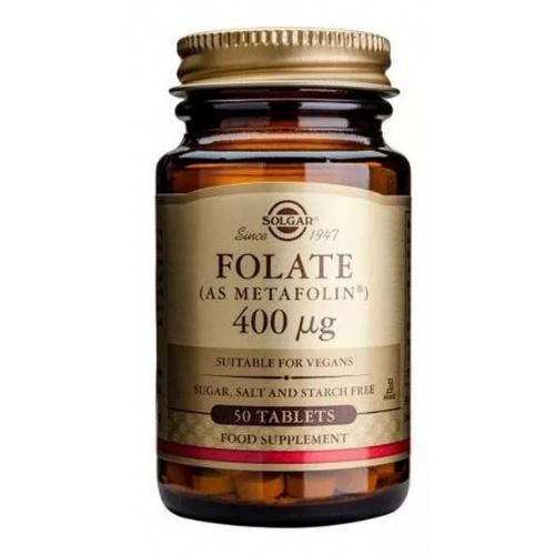 Solgar folato (como metafolin) 400 mcg 5