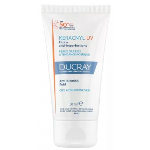 Ducray keracnyl uv fluido anti-imperfecciones spf 50+ uva (1 envase 50 ml)