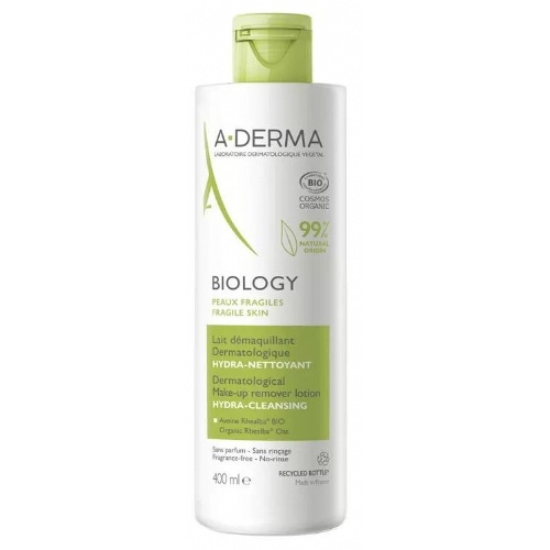 A-derma biology leche desmaquillante dermatologica (1 envase 400 ml)