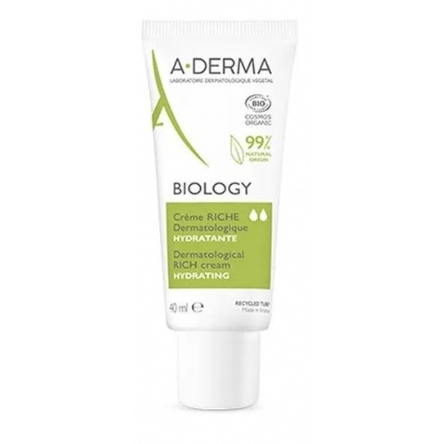 A-derma biology crema rica dermatologica hidratante (1 envase 40 ml)