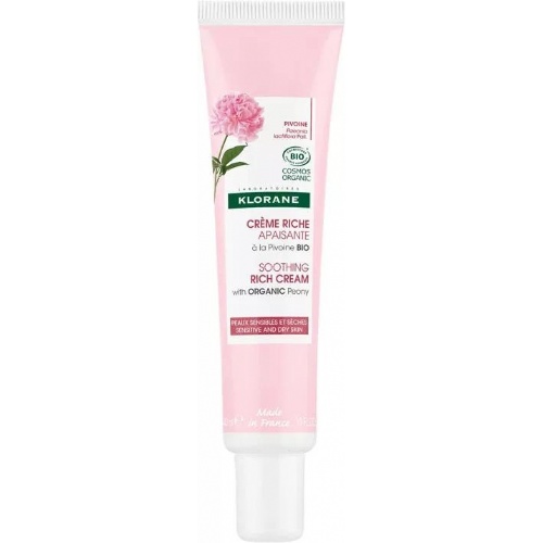 Klorane crema rica calmante a la peonia bio (1 envase 40 ml)