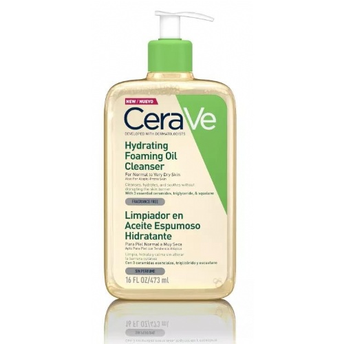 Cerave limpiador aceite espumoso hidratante (1 envase 473 ml)