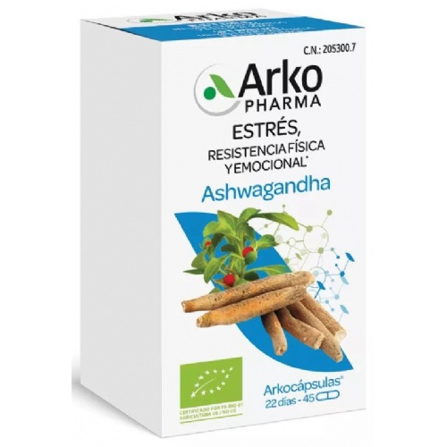 Arkocapsulas ashwagandha bio (45 capsulas)