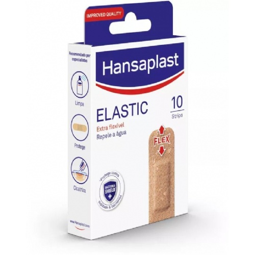 Hansaplast elastic - aposito adhesivo (10 unidades 72 x 22 mm)