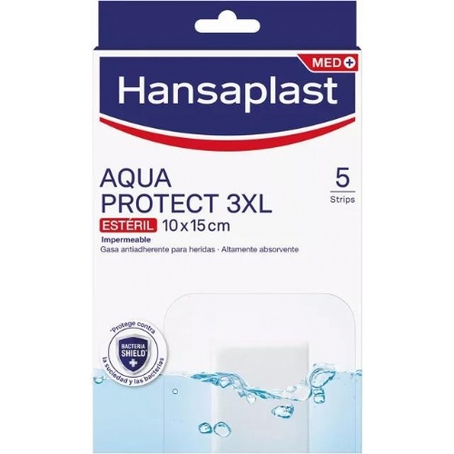 Hansaplast aqua protect - aposito esteril (5 unidades 15 cm x 10 cm talla 3xl)