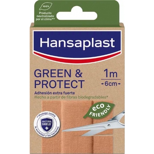 Hansaplast green & protect - aposito adhesivo (10 unidades 10 cm x 6 cm)