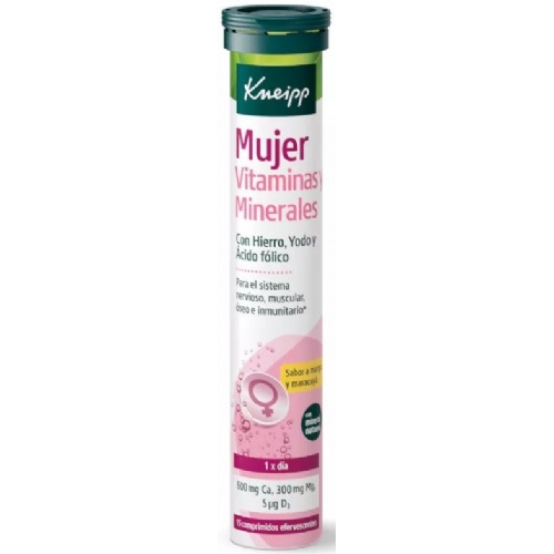 Kneipp mujer vitaminas y minerales (15 comprimidos efervescentes sabor mango y maracuya)