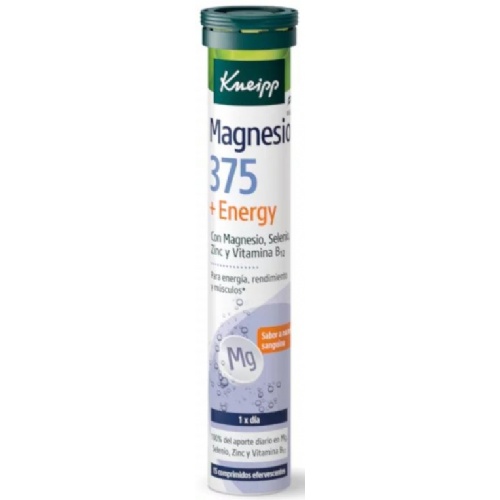 Kneipp magnesio 375 energy (15 comprimidos efervescentes sabor naranja sanguina)