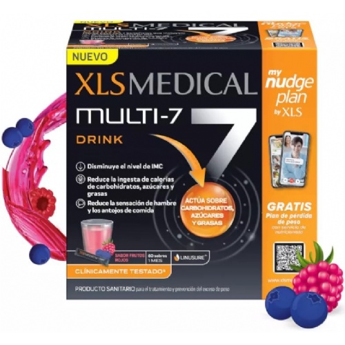 Xls medical multi 7 drink (60 sobres sabor frutos rojos)