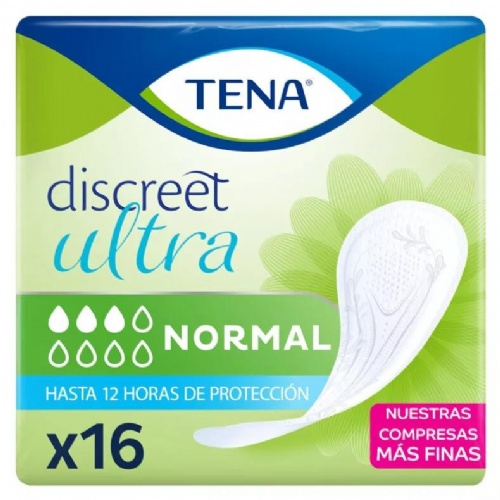 Absorbente incontinencia orina ligera - tena discreet ultra normal (16 unidades)