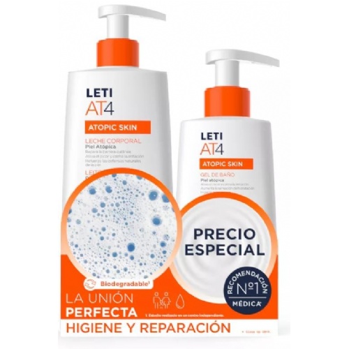 Leti at4 leche corporal 500 ml+ gel baño 250ml