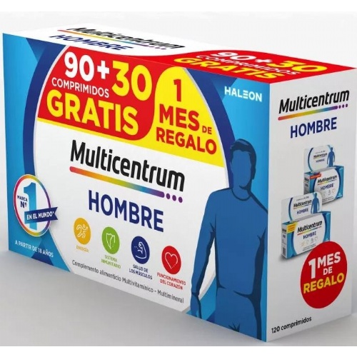 Multicentrum hombre (90 comprimidos + 30 comprimidos pack promocional)