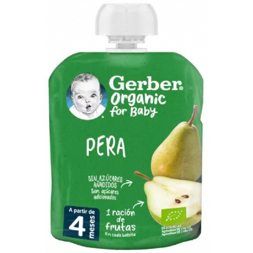 Gerber organic pouch pera (1 envase 90 g)