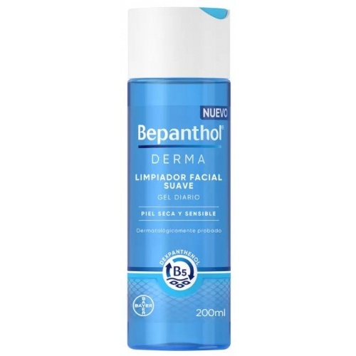 Bepanthol derma limpiador facial suave gel diario (1 envase 200 ml)