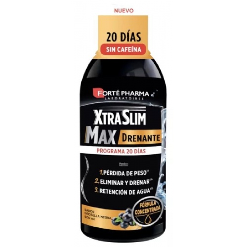 Xtraslim max drenante (1 frasco 500 ml sabor grosella negra)