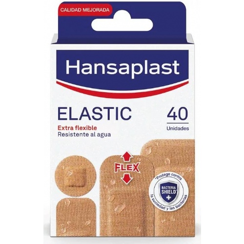 Hansaplast elastic - aposito adhesivo (40 unidades surtido diferentes tamaños)