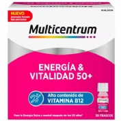 Multicentrum energia & vitalidad 50+ (30 frascos 7 ml sabor frambuesa)