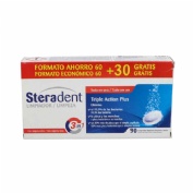 Steradent triple accion plus - limpieza protesis dental (90 comprimidos)